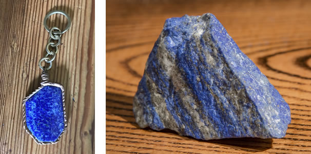lapis stone keychain